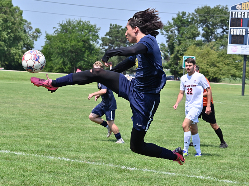 soccer player jumping
